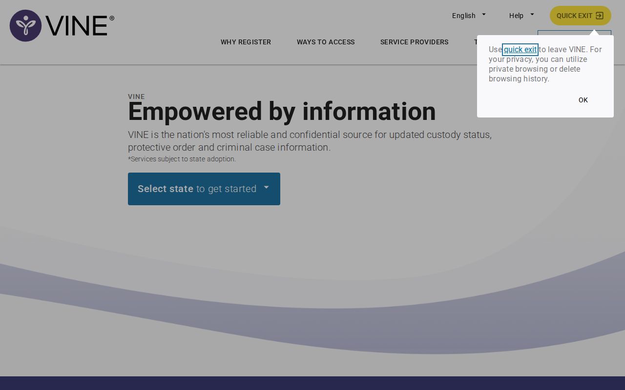 Kalawao County released inmate search through Hawaii VINELink